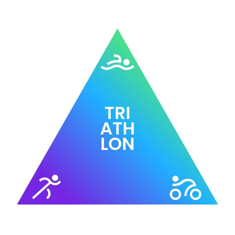 Triathlon Triangle Gradient Logo