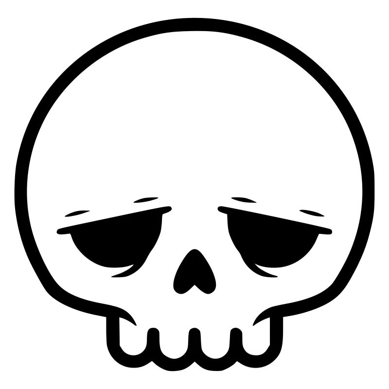 Trauriger Totenkopf | Emo & Goth Design