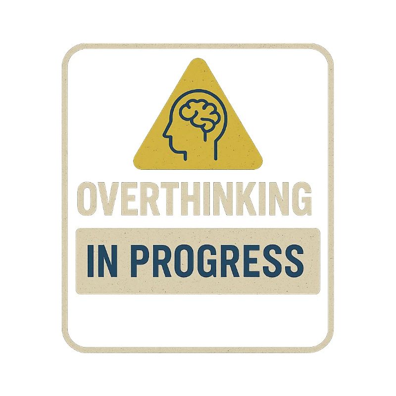 Overthinking in Progress Abzeichen