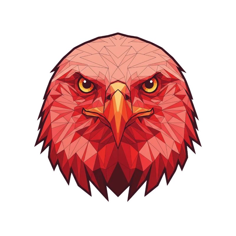 Red Eagle Lowpoly Portrait