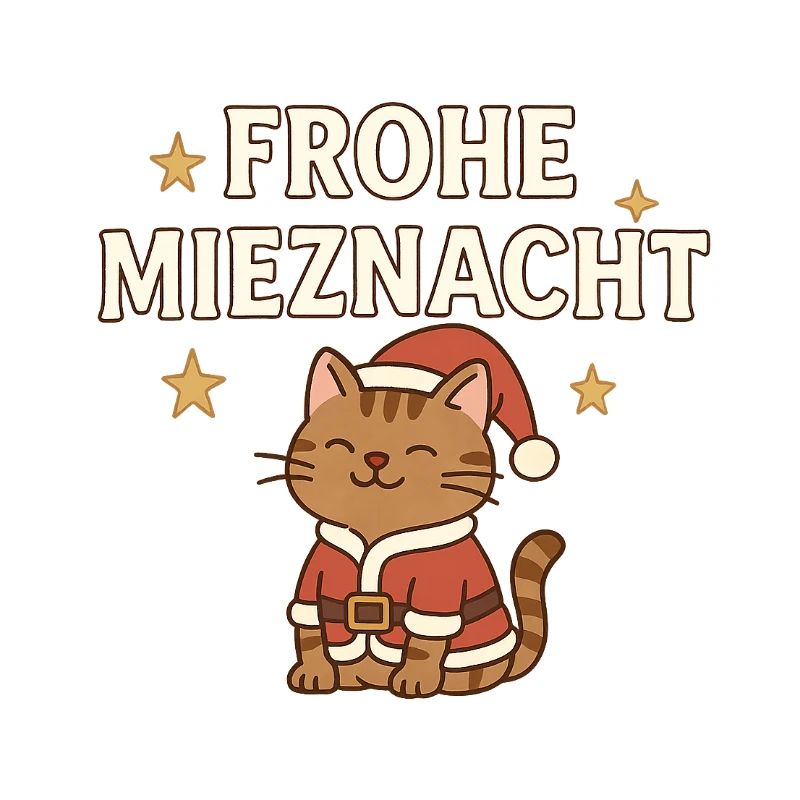 Joyeuse Nuit de chaton – Motif de Noël drôle de chat