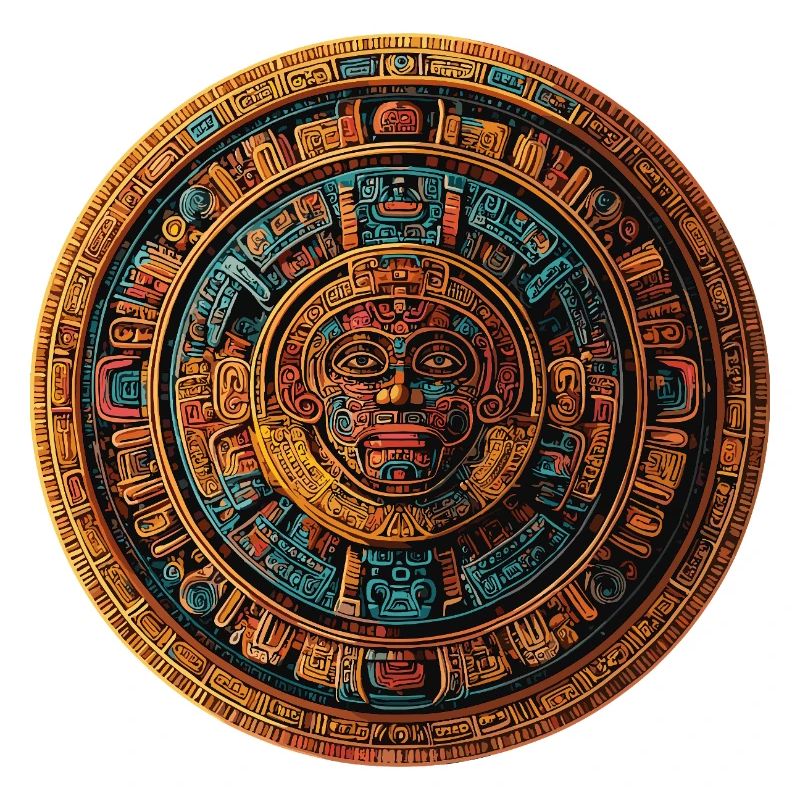 Mandala de Pierre de Soleil Aztèque