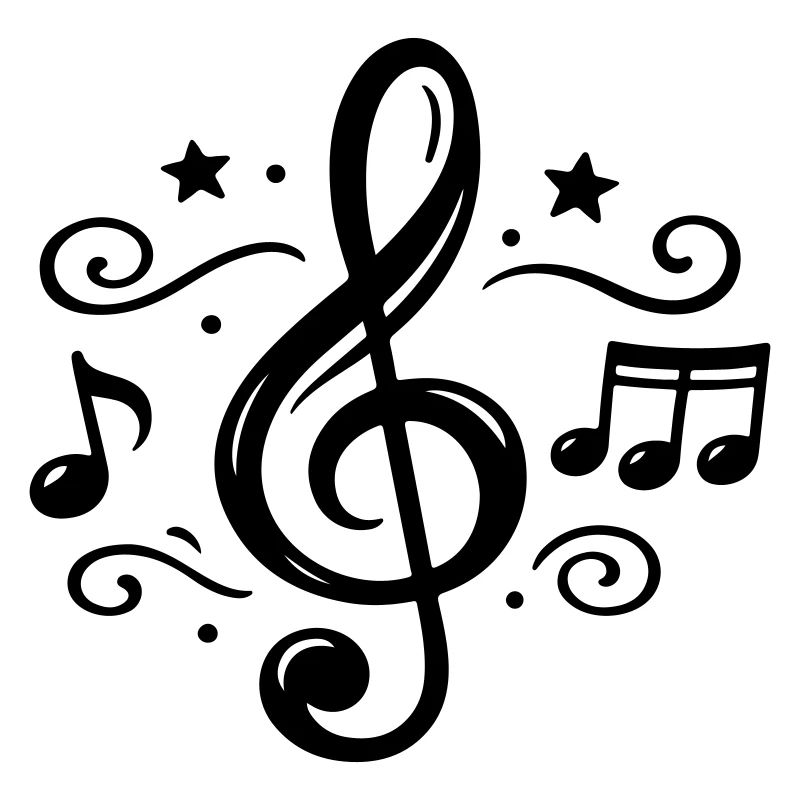 Notes musicales de clé