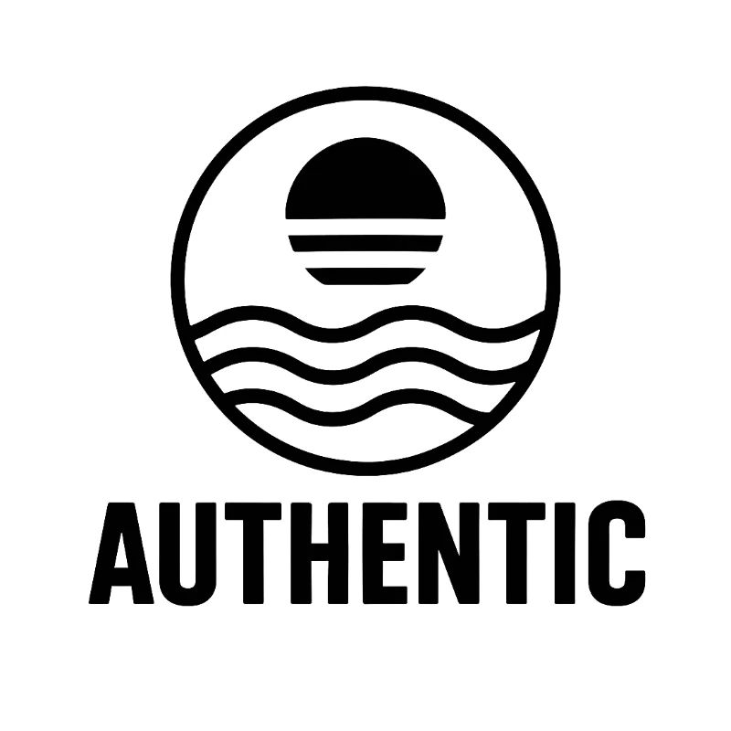 Authentic Sun Circle Wave Logo