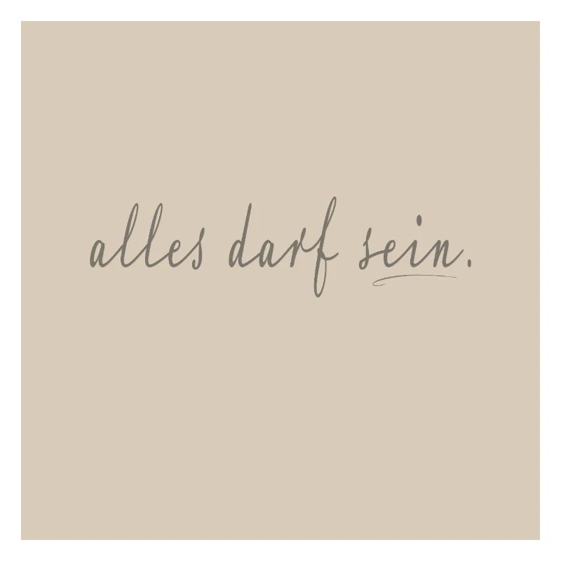 alles darf sein – Reduziertes Script Poster