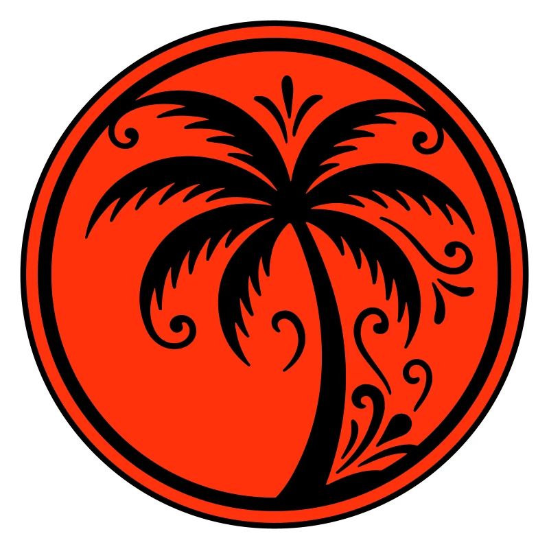 Palm tree icon beach