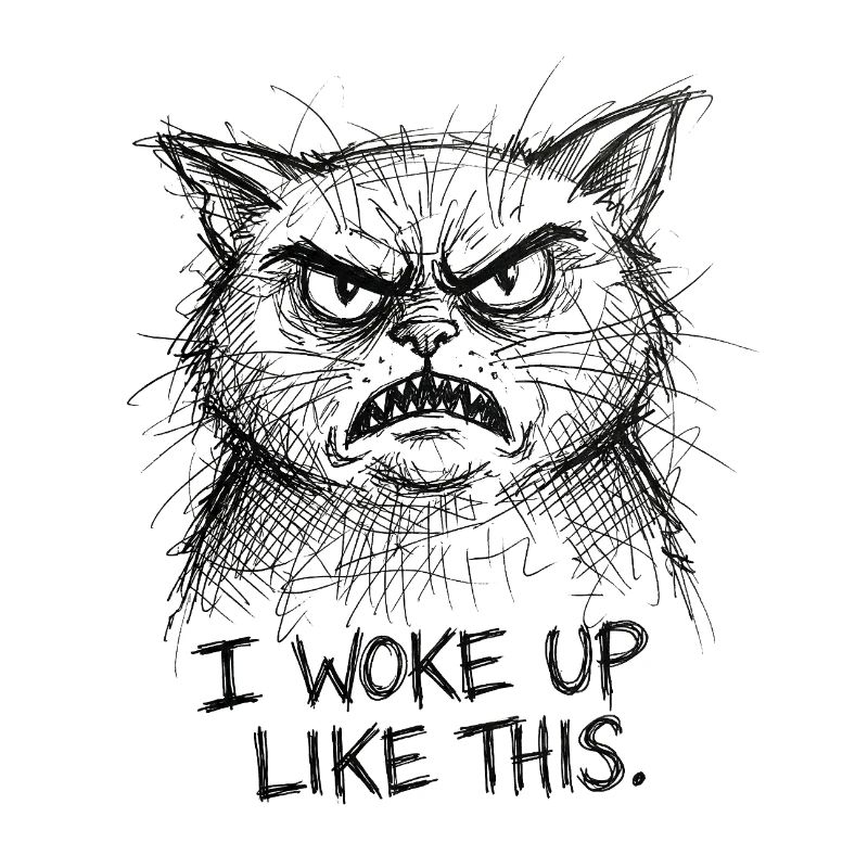 Wütige Katzen-Scribble