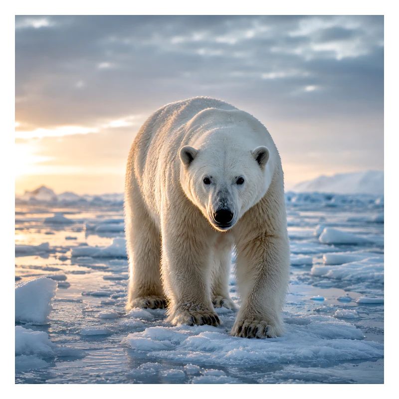 Arktischer Eisbär auf Eis