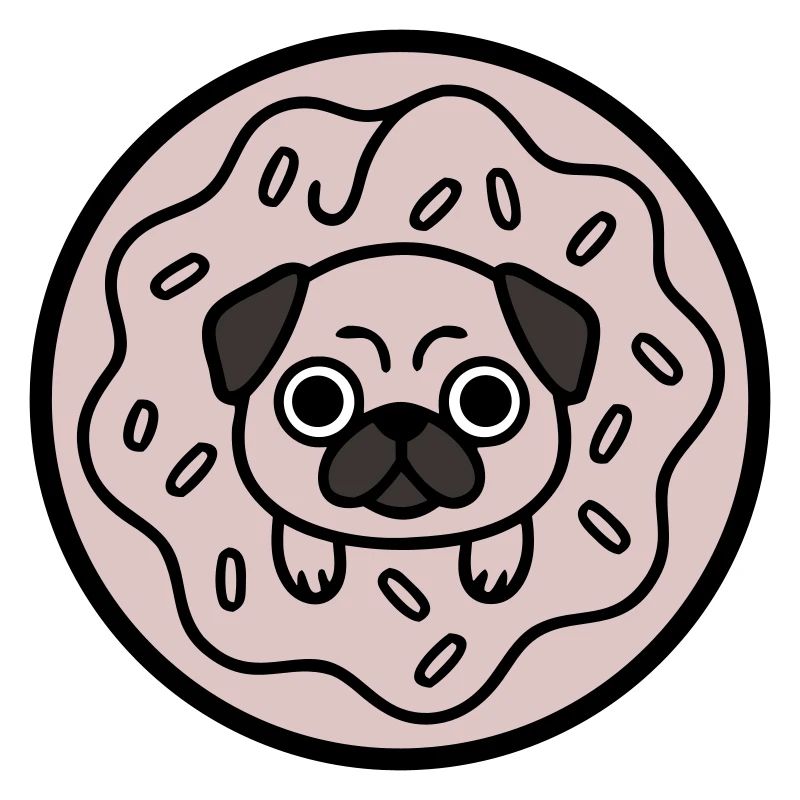 Pug Dog Donut Candy