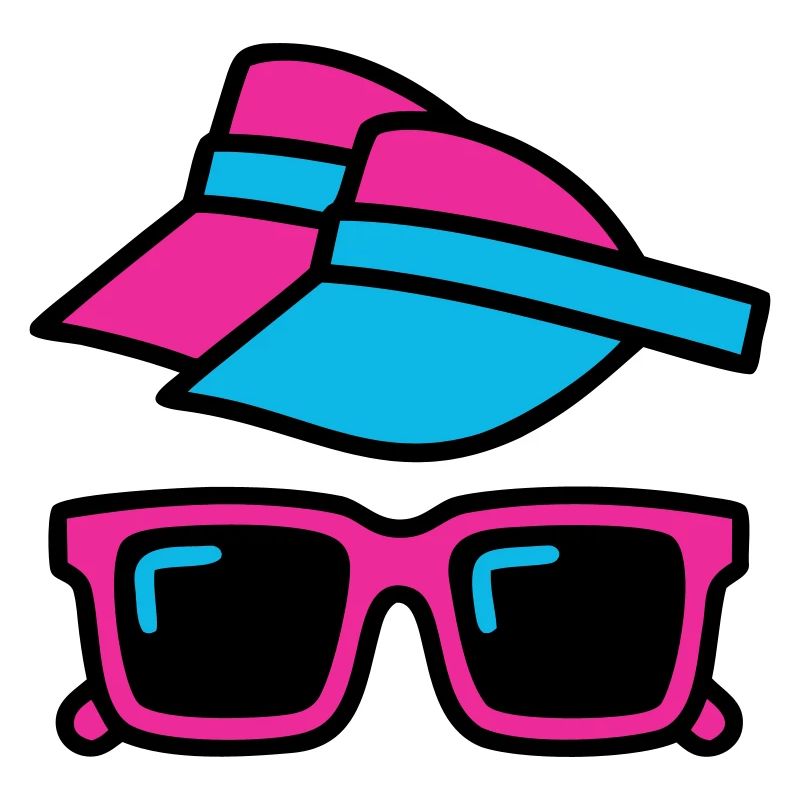 80s Sun Visor Glasses Set