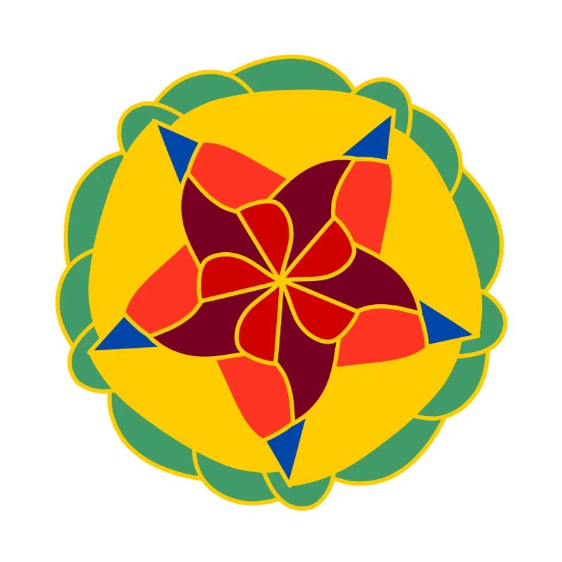 Mandala éclatant géométrique