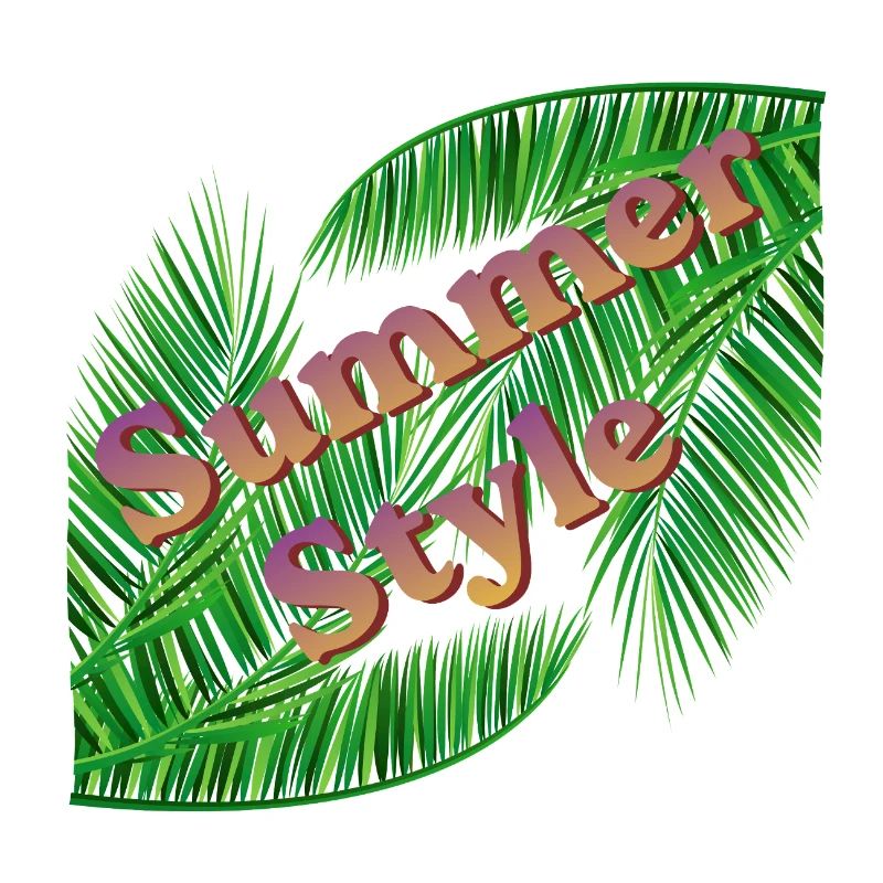 Summer style with palm trees