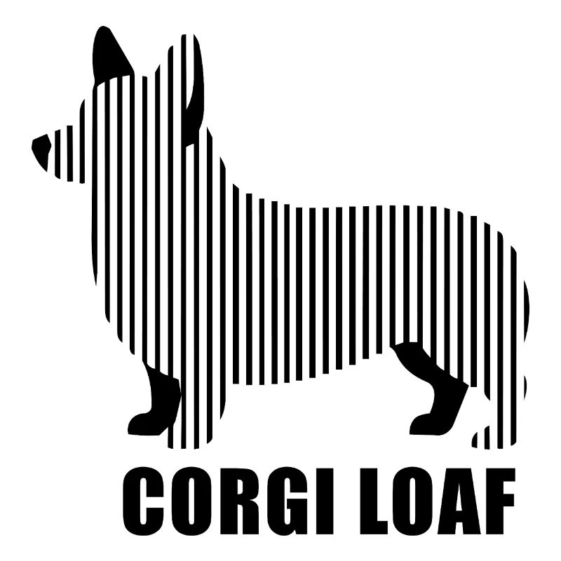 Corgi Loaf – Minimalist linear silouette Hund
