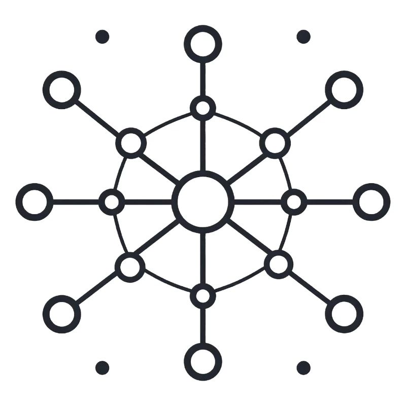 Central Network Star Pattern