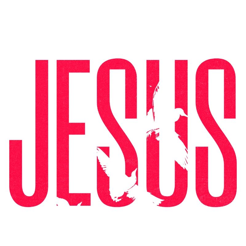 Jesus Doves Typography