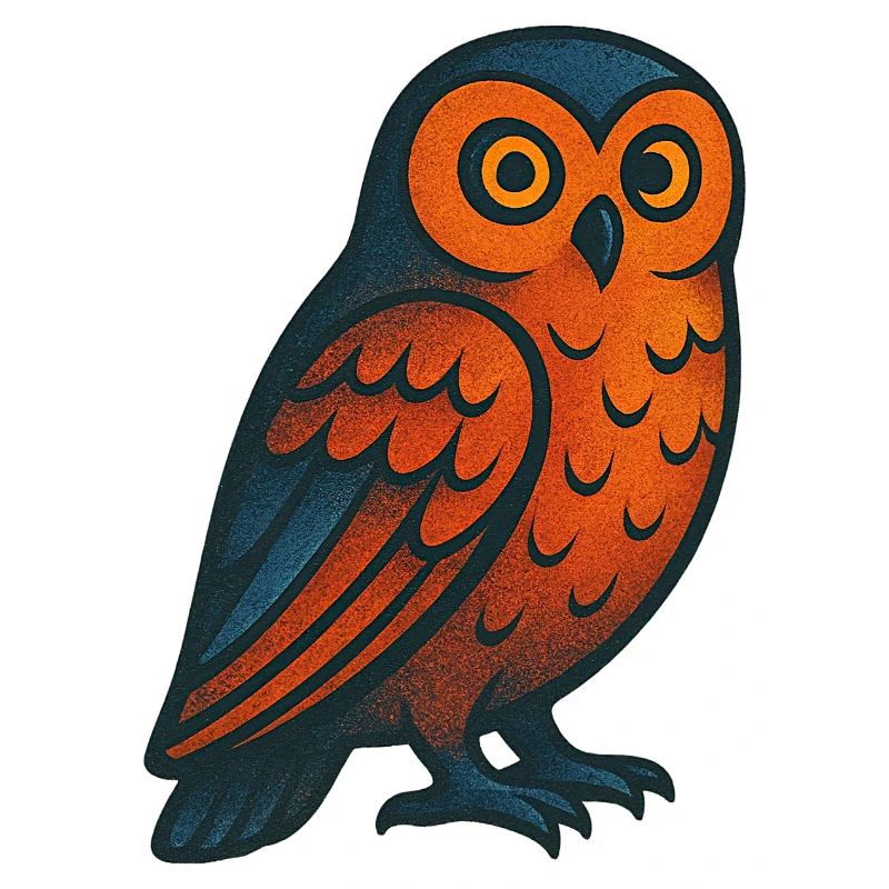Owl with pattern