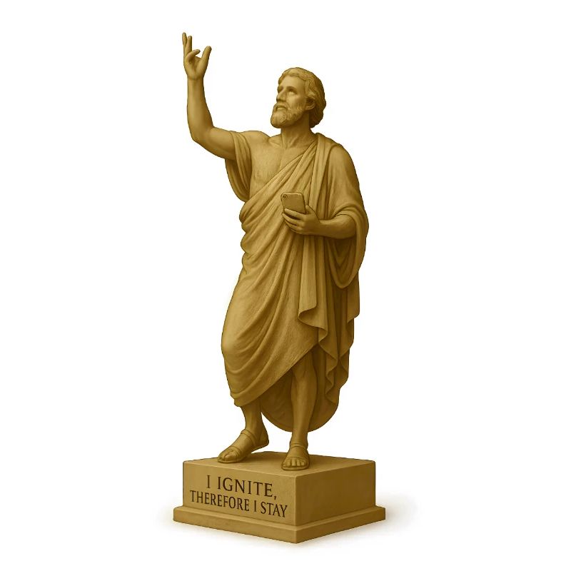 Sculpture religieuse avec message