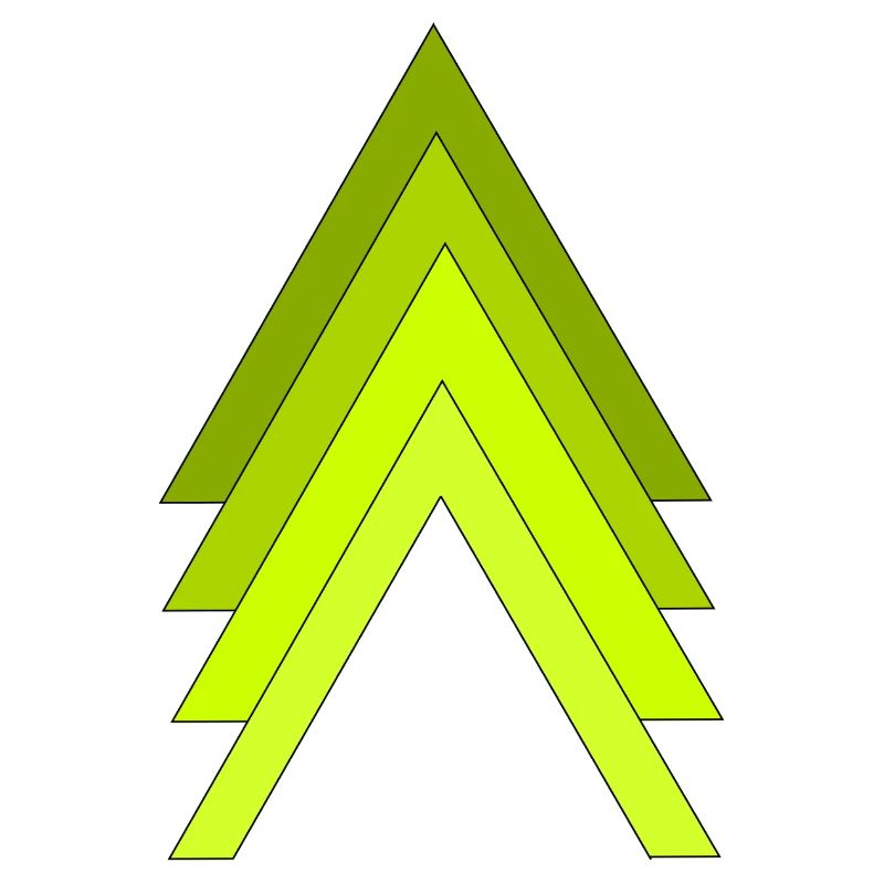 Flèches vert néon