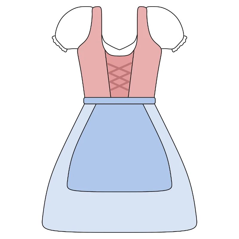 Conception de robe bavaroise traditionnelle Dirndl