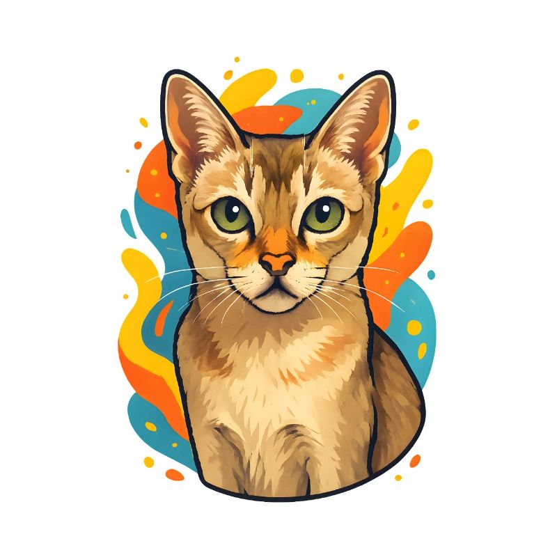 Explosion de couleurs de chat de Singapura
