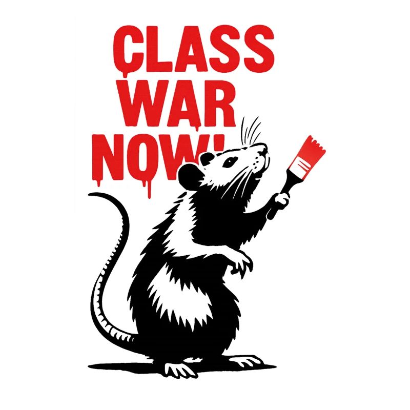 Provocative rat graffiti