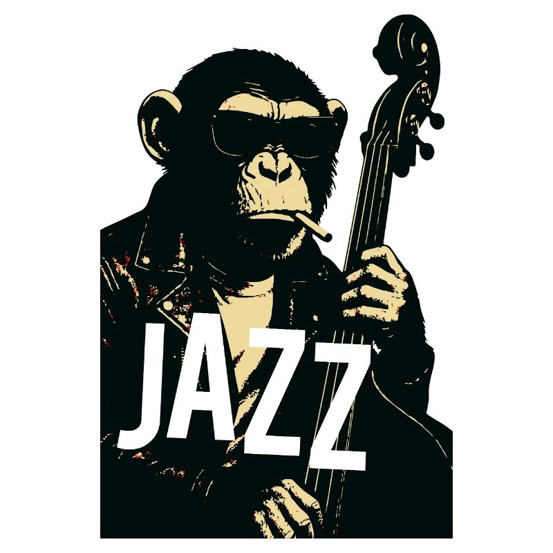 Jazz Monkey Noir Tee