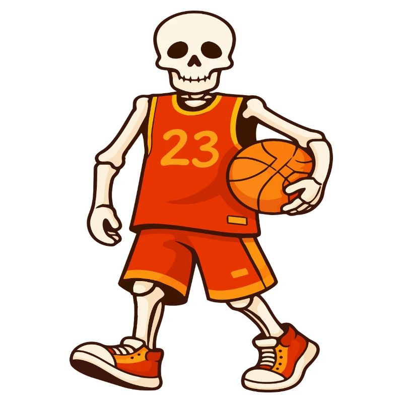 Skeleton Hoops 23 Jersey