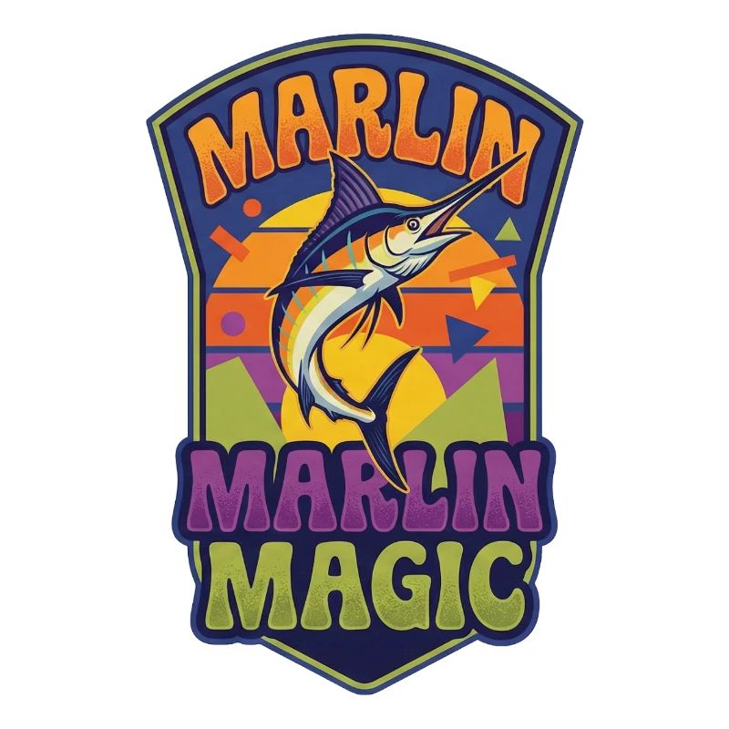 Marlin Magic Retro Sunset