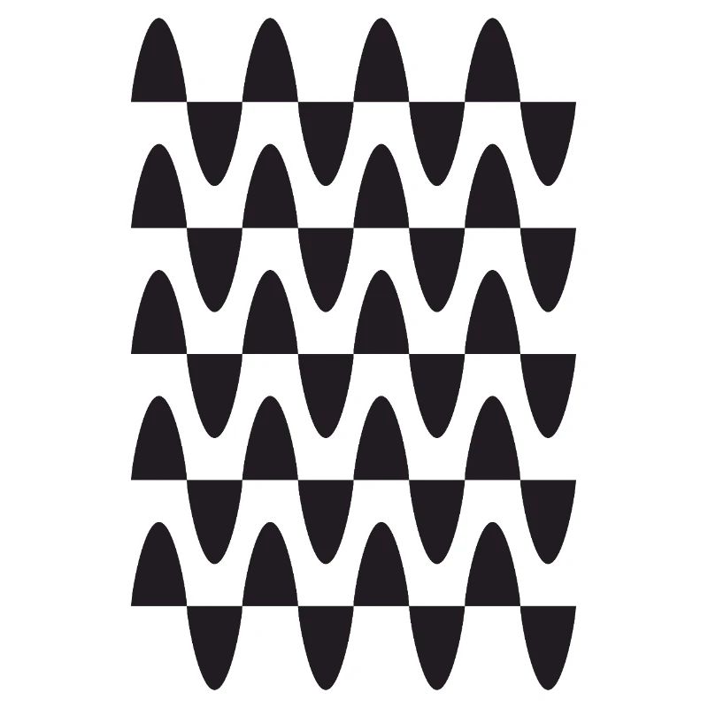 Midnight Wave Grid Pattern