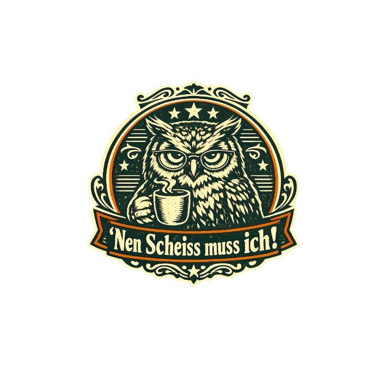 Nen scheiß muss ich Eule Büro Spruch