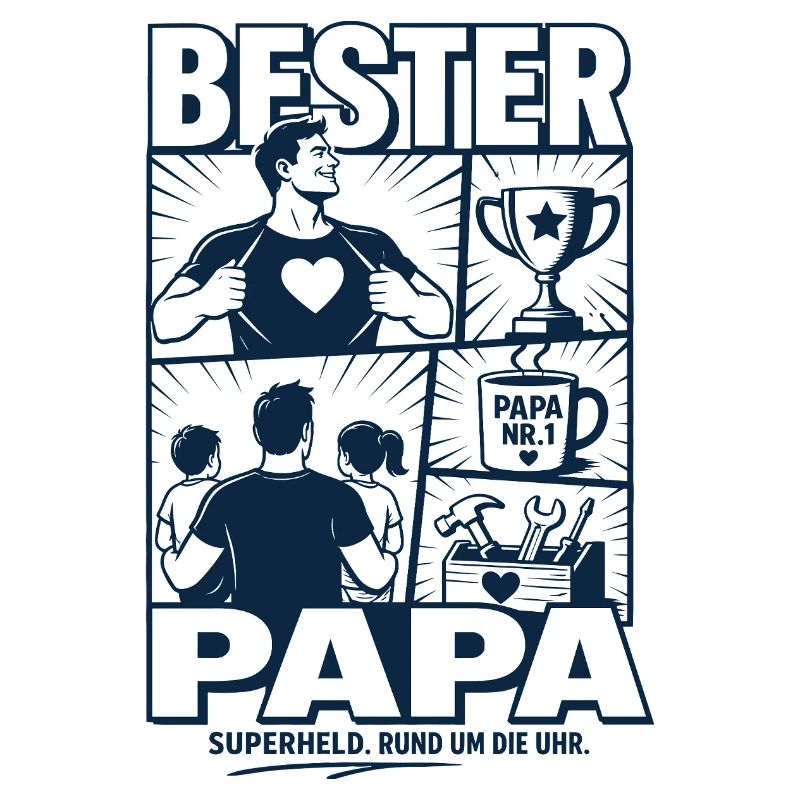 Bester Papa Superheld Design