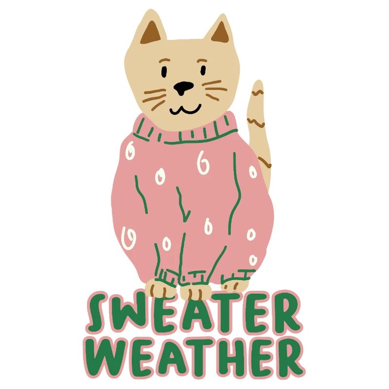 Chat en pull rose – Temps de pull