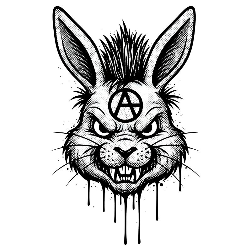 Heavy Metal Easter Bunny Rocker Easter Hardcore Bunny