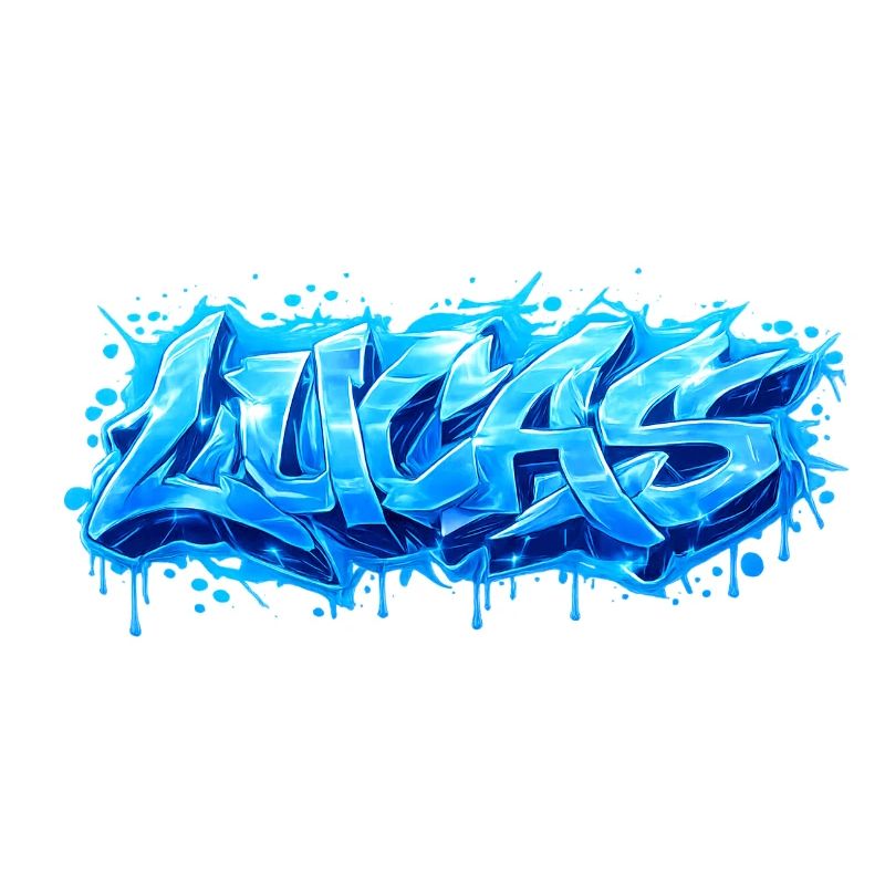 Graffiti  LUCAS Prénom cadeau idéal imprimable 