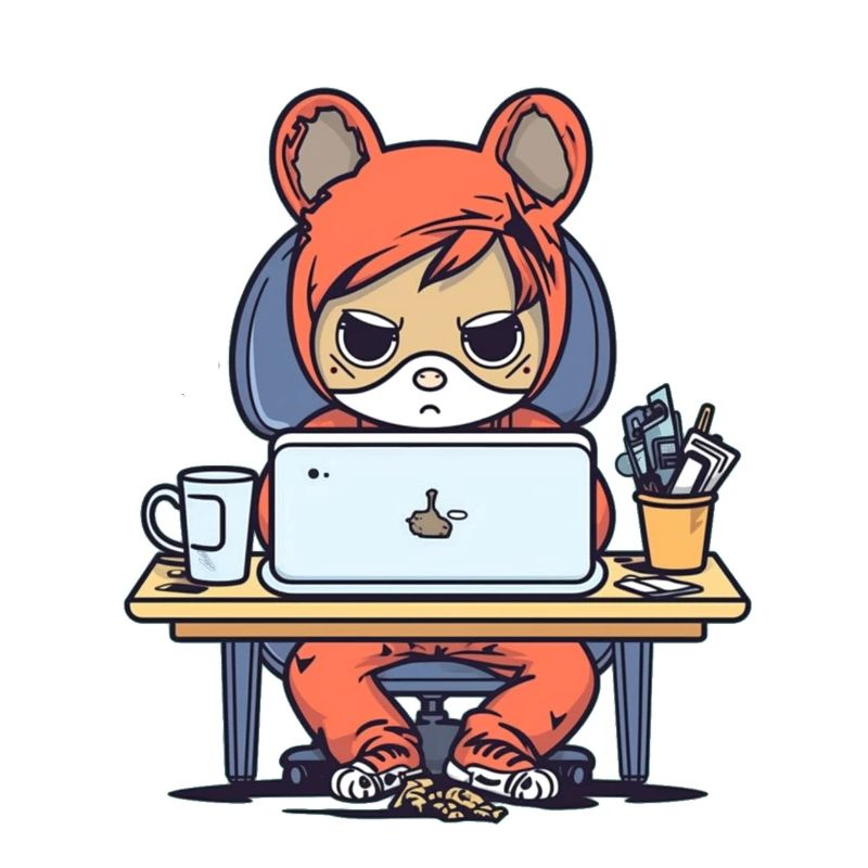 Grumpy Coder in Hoodie