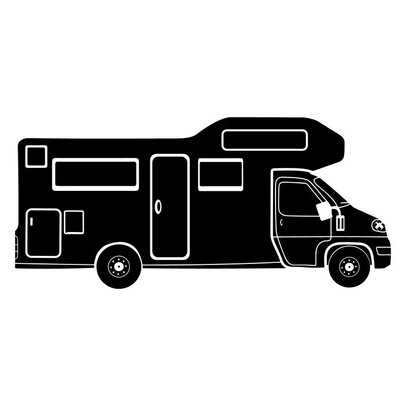 Silhouette de camping-car – design de camping simple