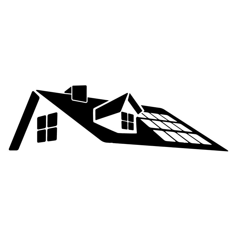 Conception de toit moderne - lucarne avec panneaux solaires