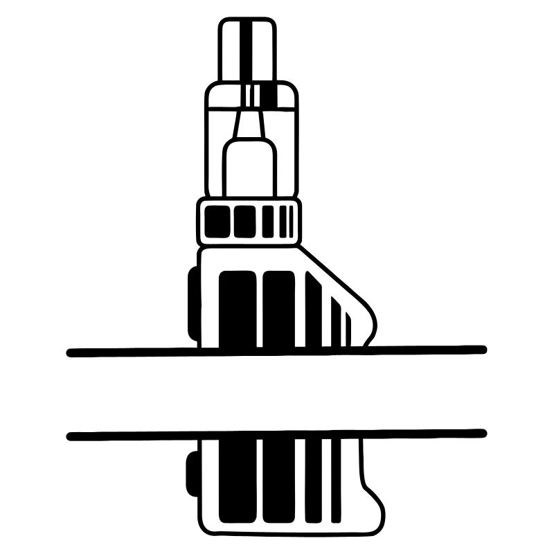 Vape silhouette with text box