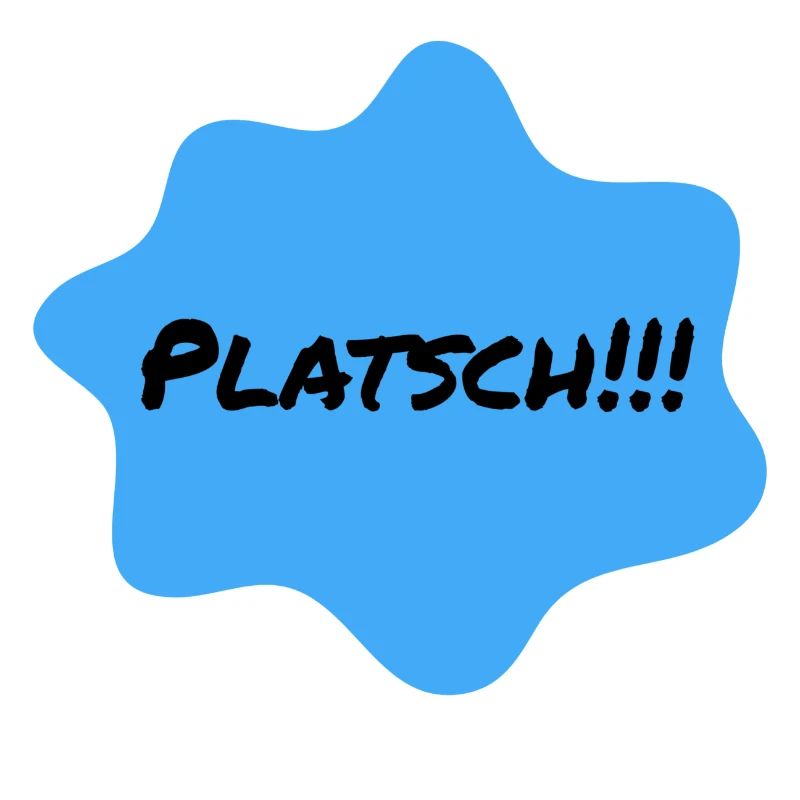 Platsch Blau Farbklecks