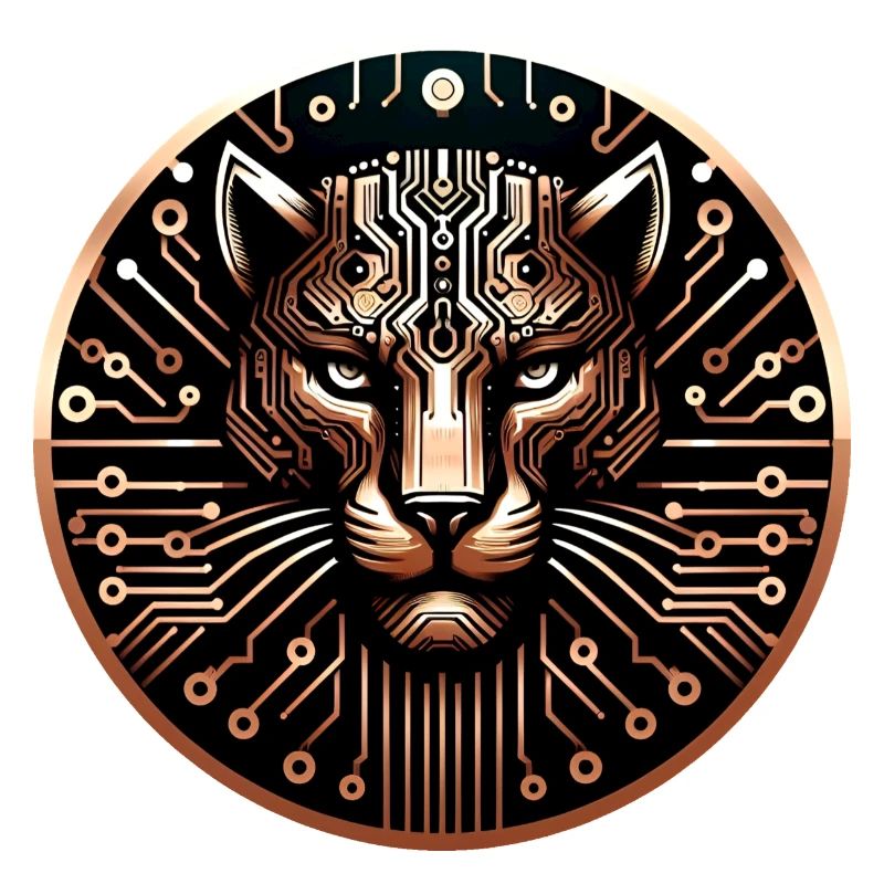 Cyber Leopard Circuit Board Digital Art