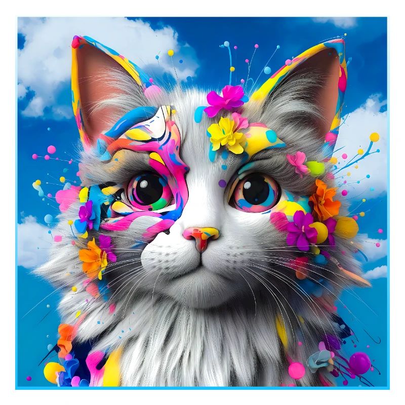 Chat coloré