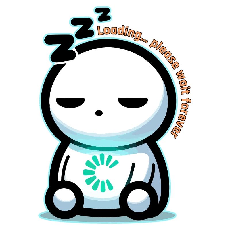 Forever Loading Sleepy Mascot