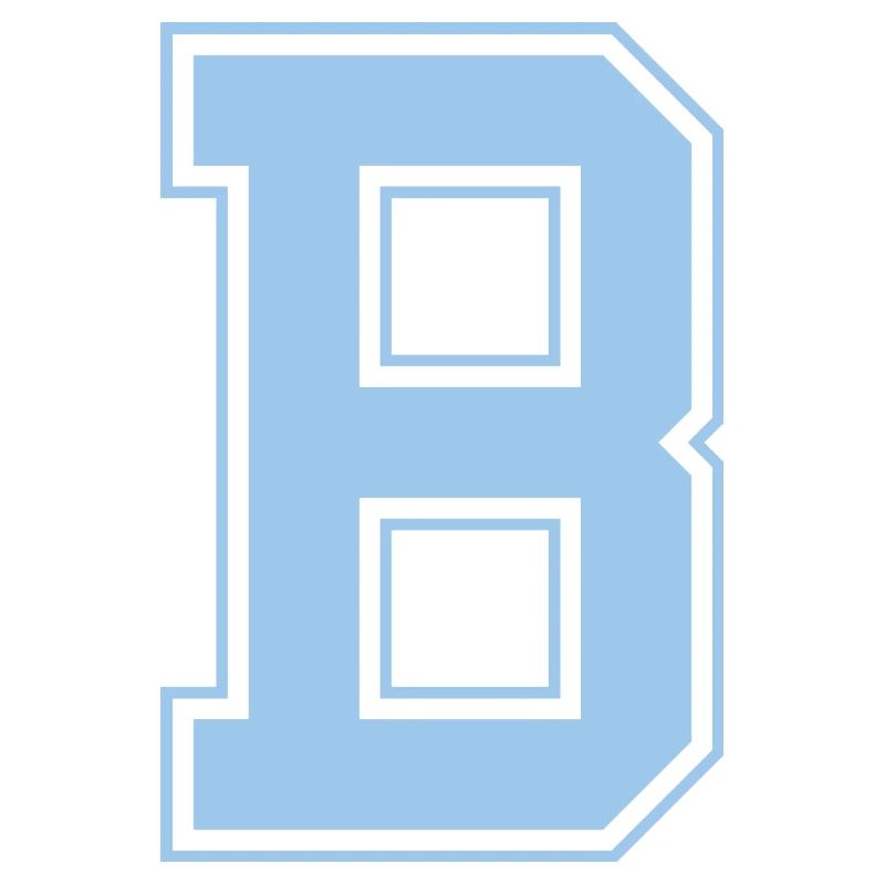 Monogram Light Blue Varsity College Initial B