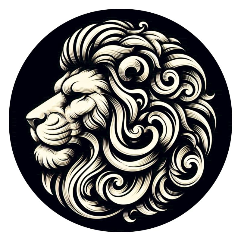 Ce motif représente un lion de profil, Graphique