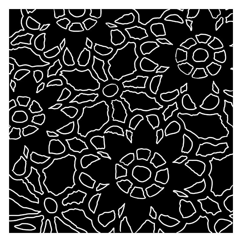 Ingenious Floral Pattern White Black Lace