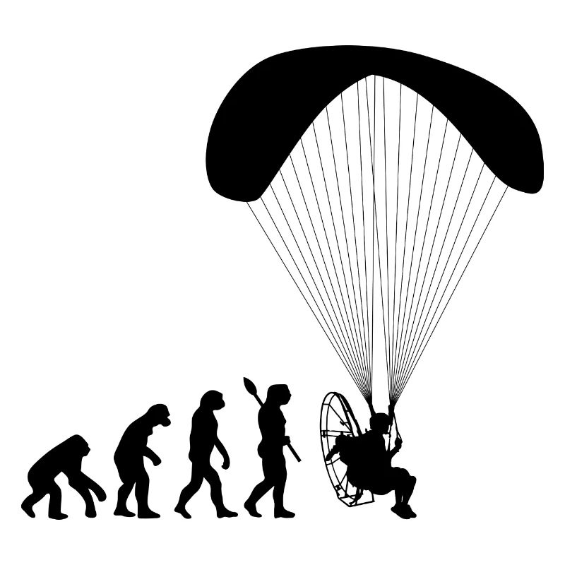 Paramoteur Évolution humaine drôle