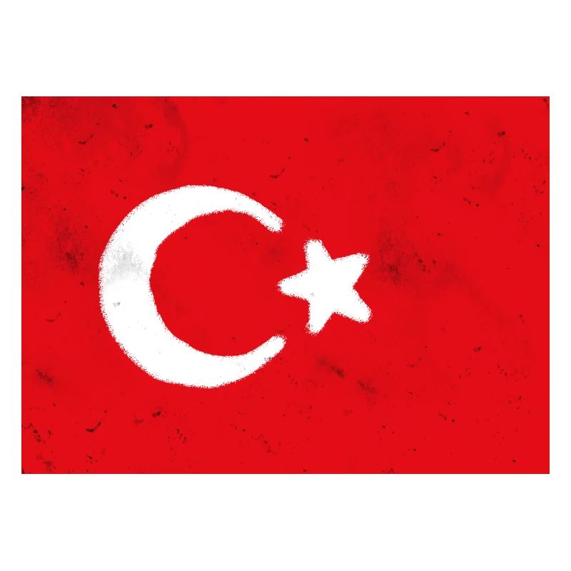 Drapeau turc Impression d’art abstrait
