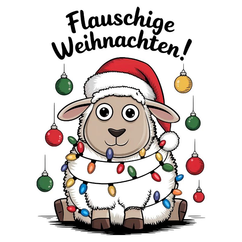 Sheep Fluffy Christmas Shepherd Funny