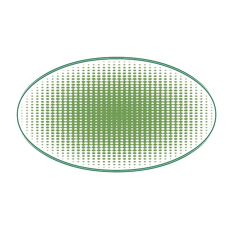 Oval green dots, with frame