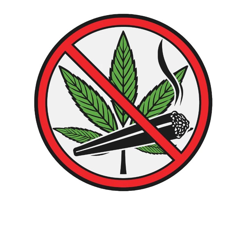Panneau de prohibition cannabis marijuana